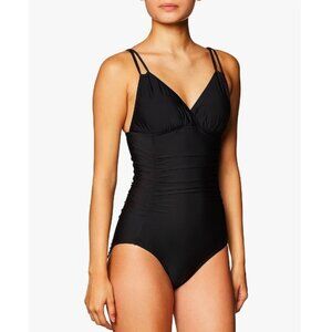 Calvin Klein Women's Triangle Full Coverage One Piece Swimsuit, Size 14